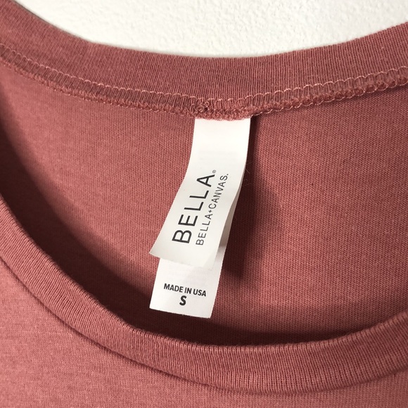 Sleeveless Knot Front Graphic Tank Pink Size S - Picture 4 of 5